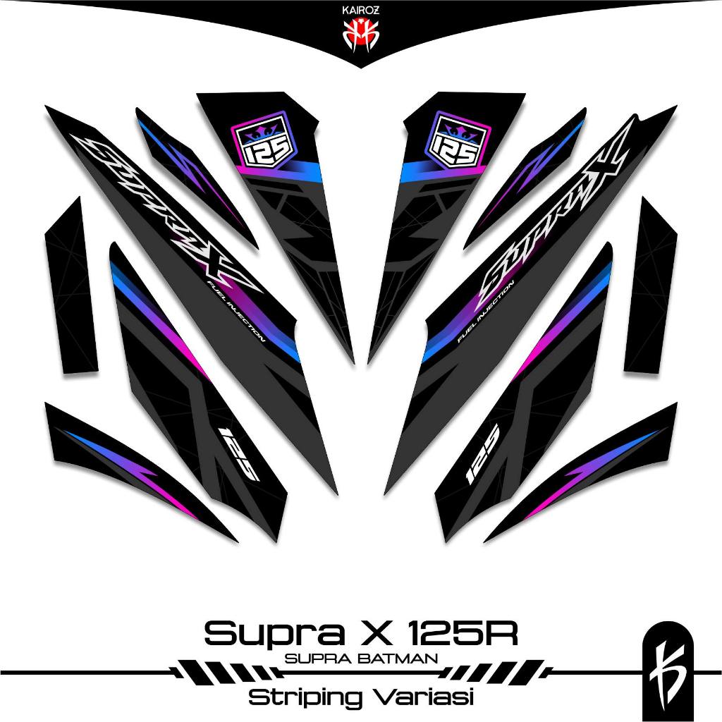 STRIPING SUPRA X 125 KARBU SKU 39 BATMAN STICKER STIKER HONDA SUPRA X 125 WAVE 125I SUPRA X 125R