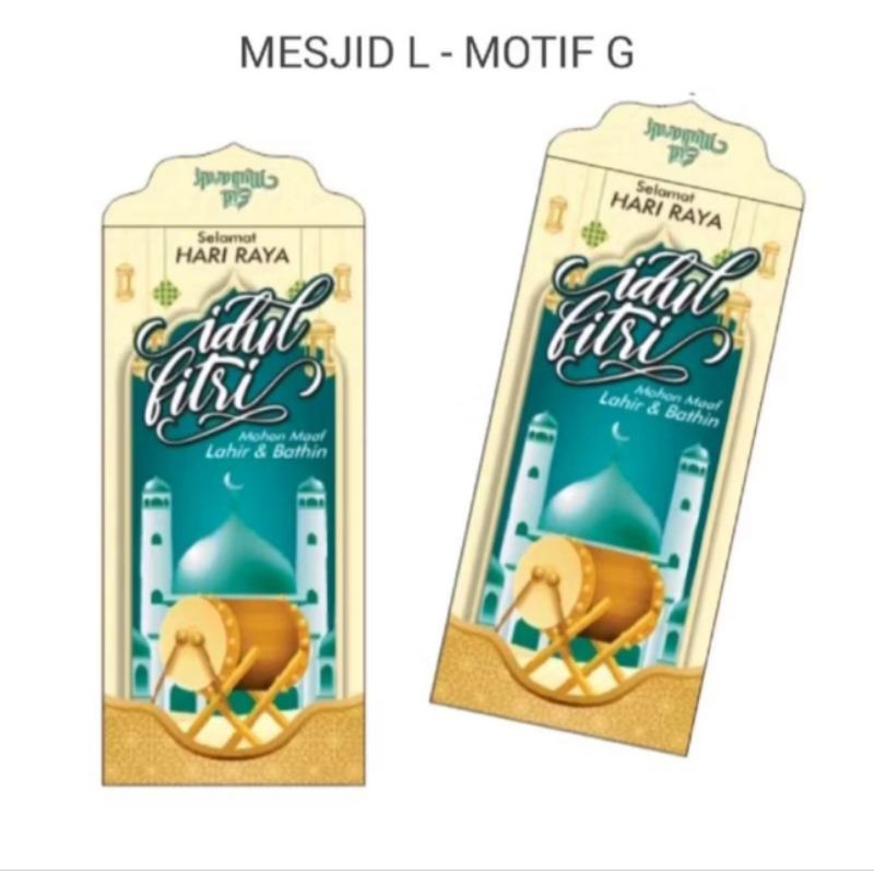 

Amplop Lebaran karakter Masjid uk Panjang isi 5pcsAmplop Lebaran Size Panjang, Angpao Hari Raya Idul Fitri,Harga tertera di atas untuk 1 Pack isi 100 lembar