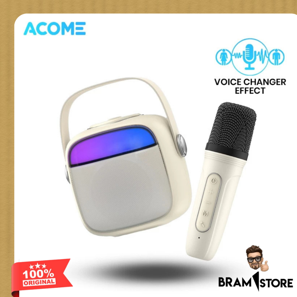 ACOME A9 Speaker Karaoke Bluetooth 5.3 / Speaker Wireless Mini RGB 3.5 Watt With Voice