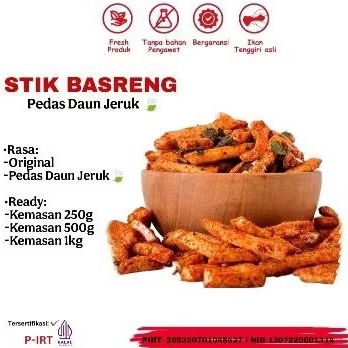 

Stik Basreng Pedas Daun Jeruk kemasan 500 gram