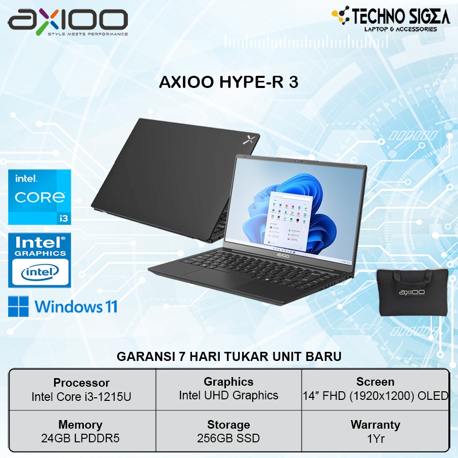 AXIOO Hype-R 3 OLED i3 1215 24GB 256GB 14.0 FHD