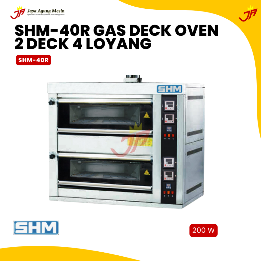 SHM GAS DECK OVEN 2 deck 4 loyang SHM-40R