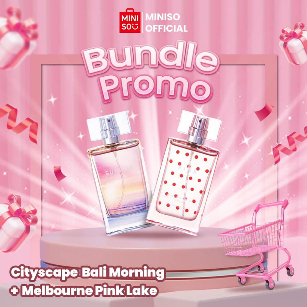 【Valentine Promo】MINISO Women Parfum Cityscape Eau De Parfum Bali Morning & Melbourne Pink Lake