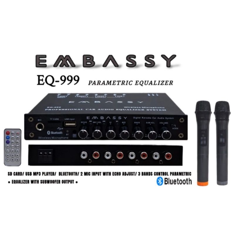 Preamp Karaoke / Parametrik Equalizer  EMBASSY EQ-999 +Mic 2pc