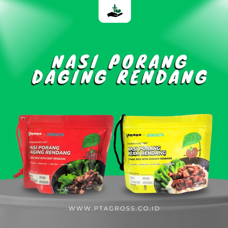 

PAKET COMBO RENDANG!! NASI PORANG AYAM RENDANG DAN NASI PORANG DAGING RENDANG