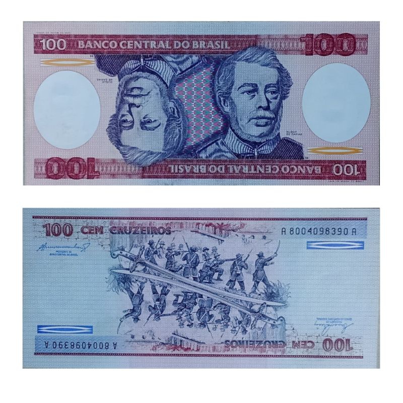 Uang Kuno Brazil 100 Cruzeiros Tahun 1984
