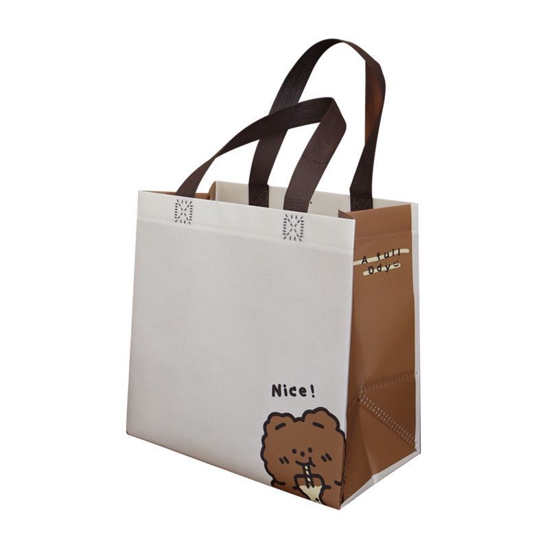

Paper Bag Kain Bear Cream M Tas Tahan Panas Gift Bag Premium Go Green Goodie Bag