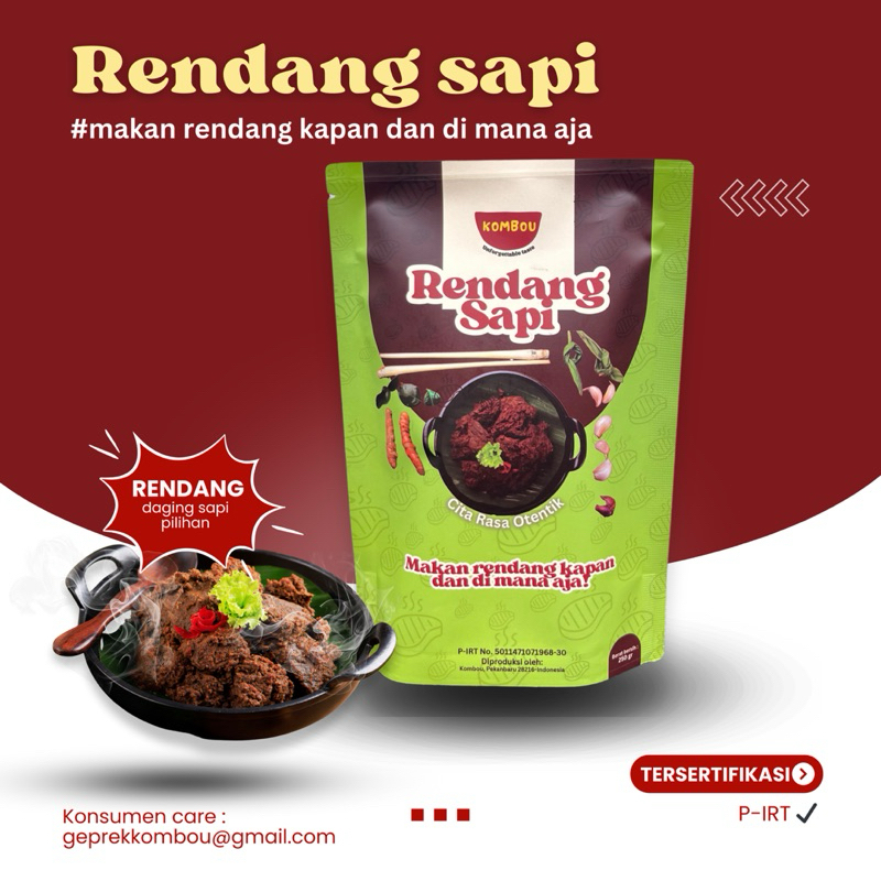 

RENDANG SAPI IRIS kemasan 250 Gr