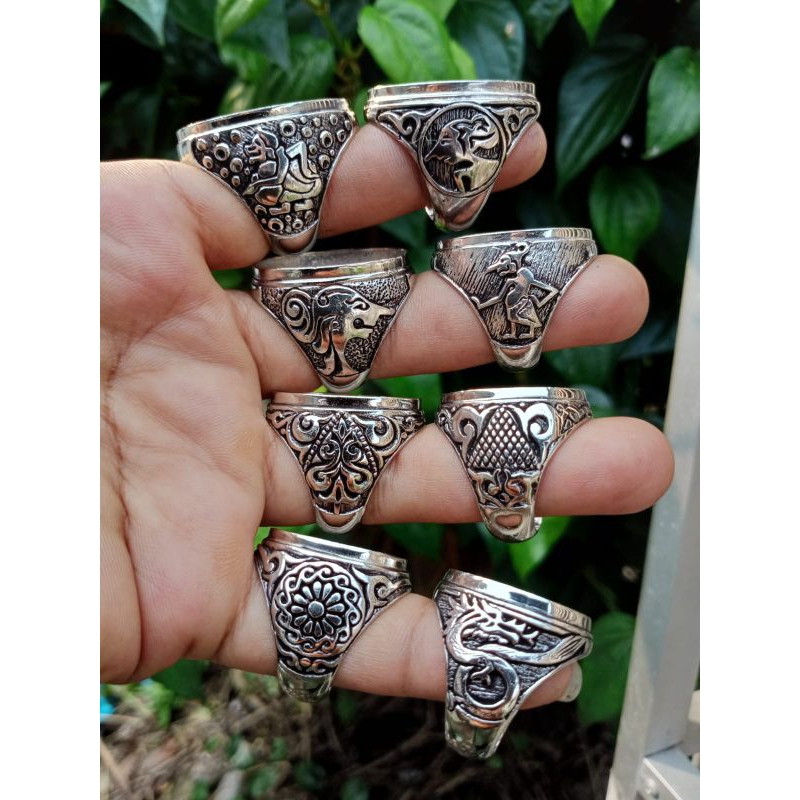 Ring Emban Alpaka Super Motif Terbaru Wayang Karakter