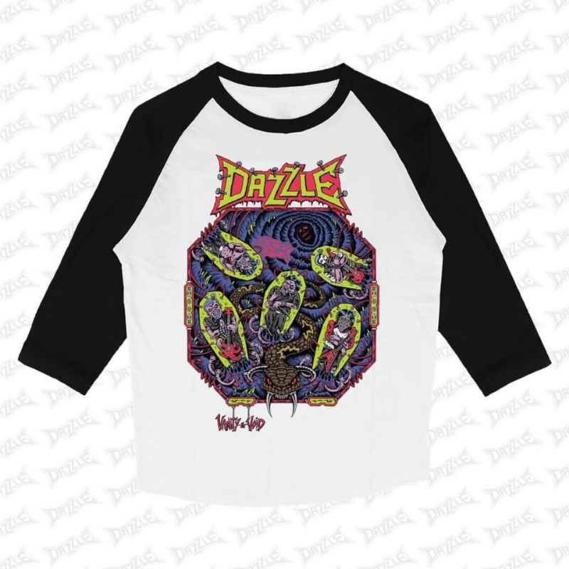 Tshirt Raglan DAZZLE - VANITY & VOID White | Dazzle Official Merchandise