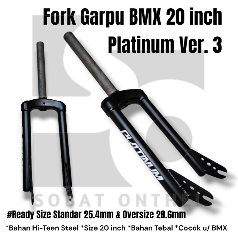 Fork Garpu BMX 20 Platinum Fighter V3 Tebal