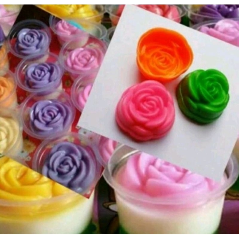 12 pcs cetakan kue putu ayu bentuk mawar/cetakan kue puding/cetakan kue putu ayu
