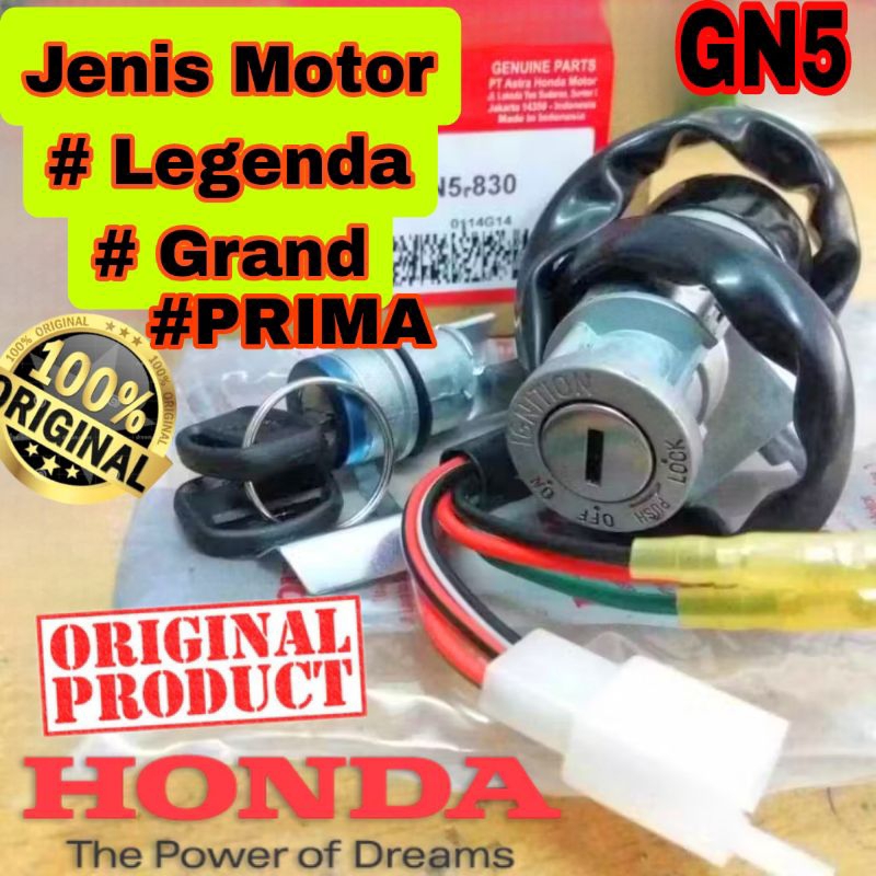 GN5 Kunci Kontak 1 Set + Kunci Jok ORIGINAL honda grand astrea legenda ori original astrea grand