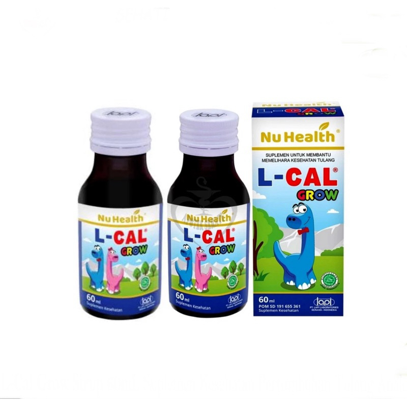 Nu Health L-Cal Grow 60 ml - Meningkatkan Tinggi Badan Anak - Kesehatan Tulang & Gigi Anak ( Calcium