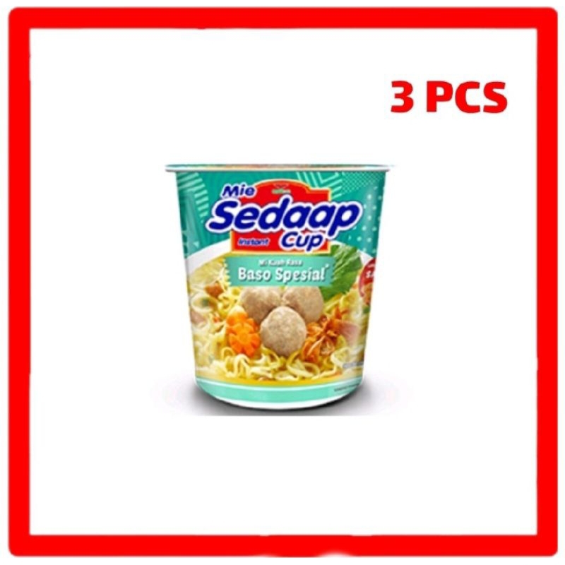 

Mie Sedap Cup Baso Spesial 3 Pcs - Raso Baso Spesial