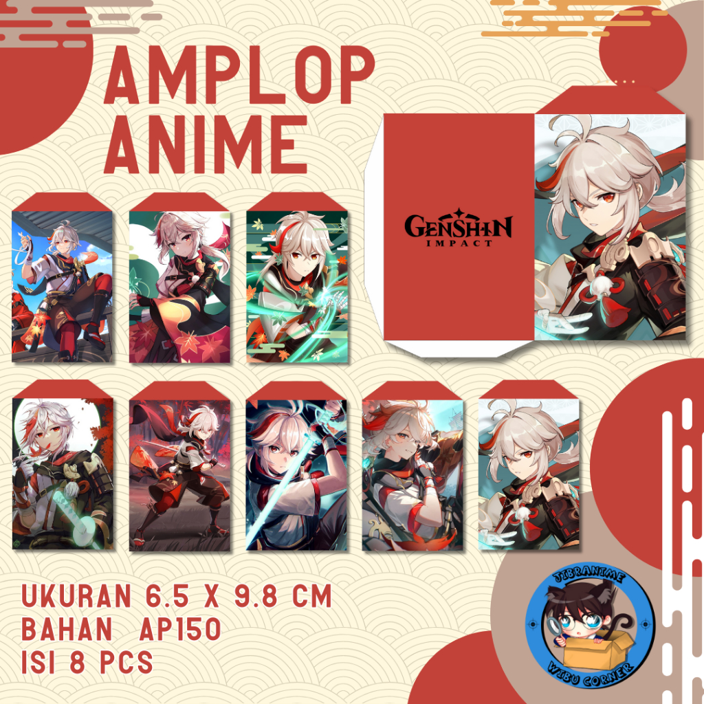 

AMPLOP LEBARAN ANIME KAZUHA GENSHIN IMPACT
