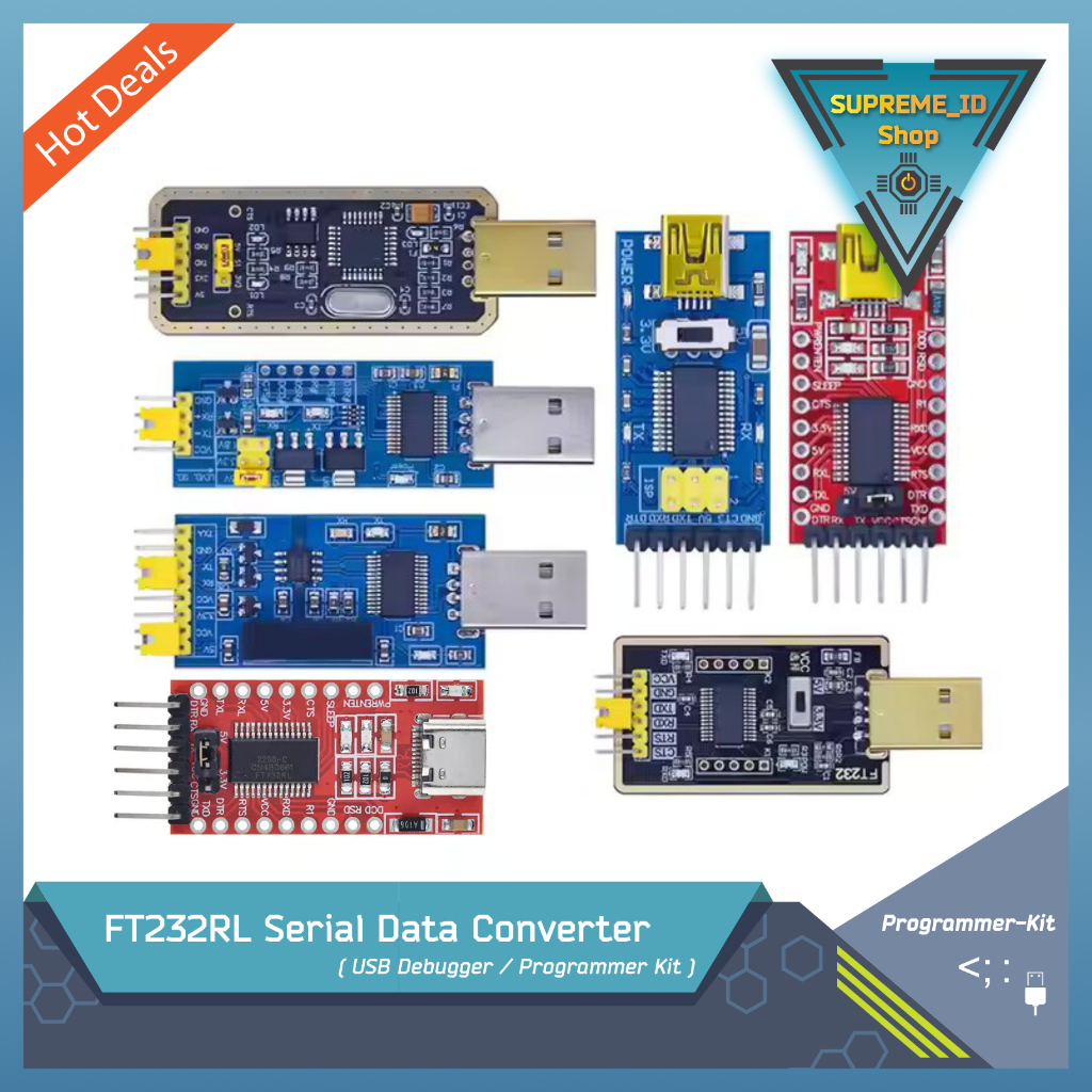 FT232RL FTDI mini USB to TTL UART Serial COM Interface Debugger Burner Flasher Programming-kit | 1.8