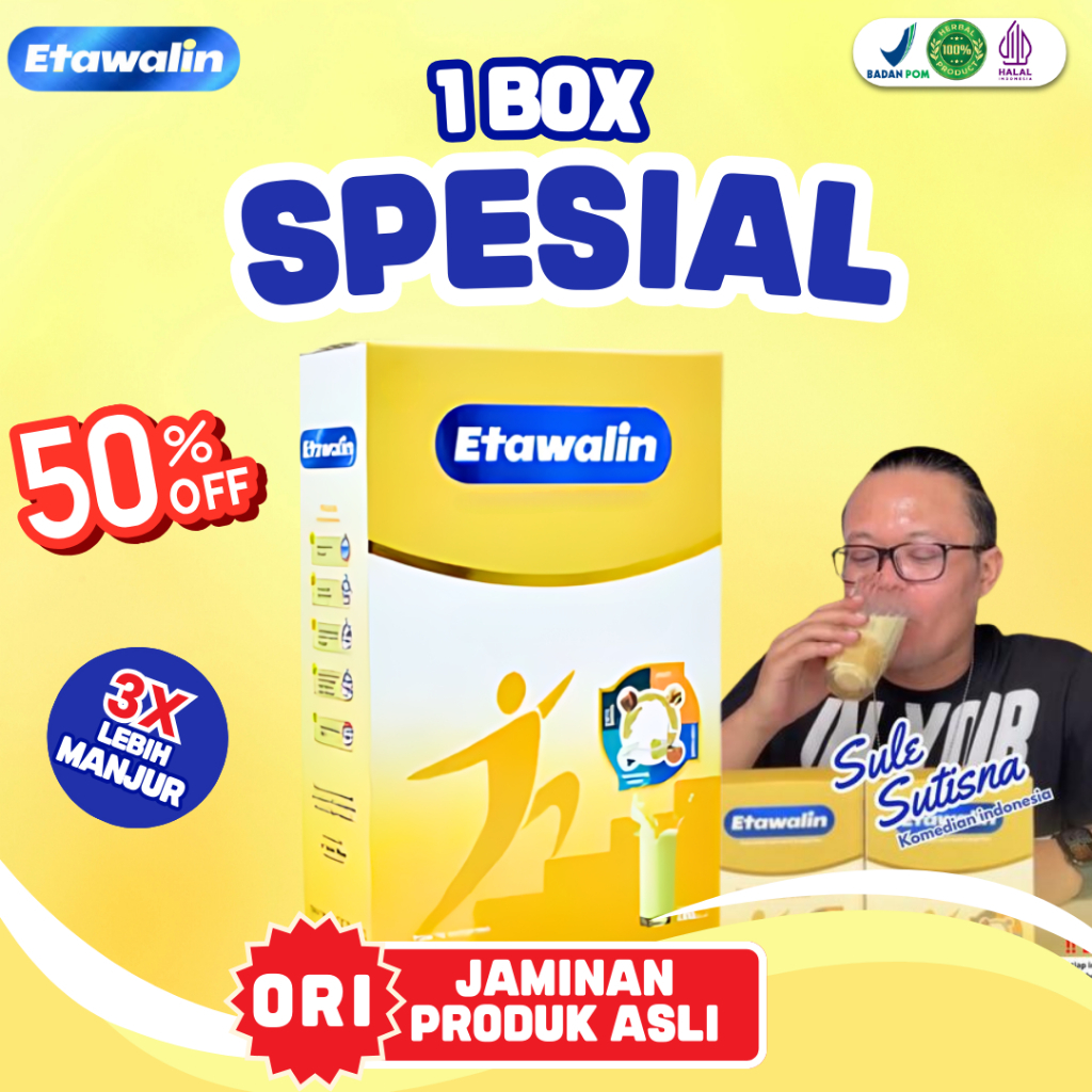 

Etawalin Susu Kambing Etawa Solusi Nyeri Sendi Pegal Linu Asam Urat Kebas Kesemutan BPOM 1 Box