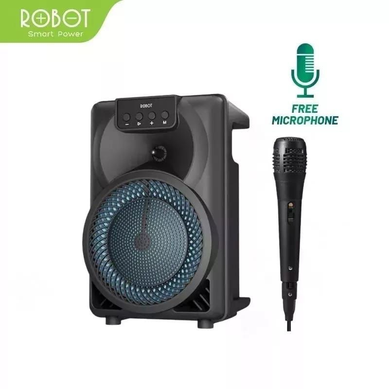 SPEAKER AKTIF BLUETOOTH ROBOT RB350 Bluetooth 5.3 RGB + Mic Karaoke