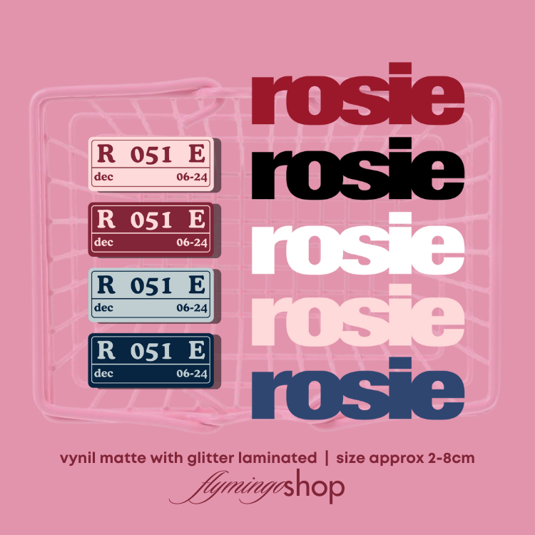 

sticker vinyl logo album rosie ROSÉ BLACKPINK glitter laminated