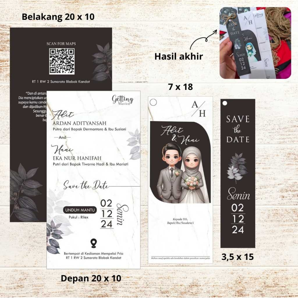 Undangan Rustic Murah/Pernikahan/Unduh Mantu/Khitan