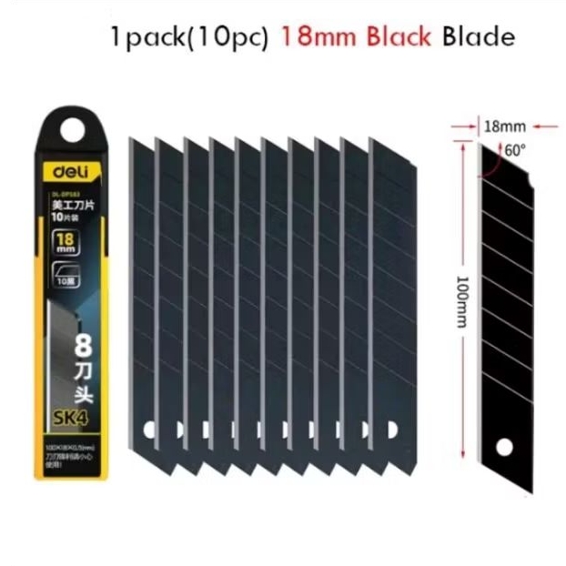 

Pisau Cutter Stainless 9IN1 Multifungsi Anti karat tajam Berpenggaris berlubang tidak mudah jatuh