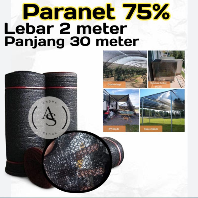 Paranet 75% Lebar 2 meter panjang 30 meter