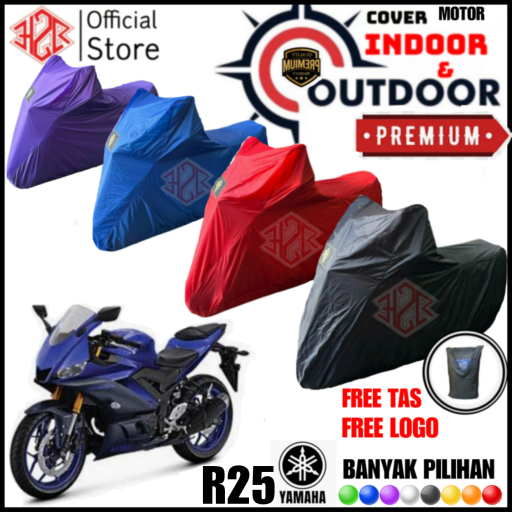 Cover Motor Yamaha R25, Cover Motor R25, Sarung Motor R25, Mantel Motor Polyester Waterproof