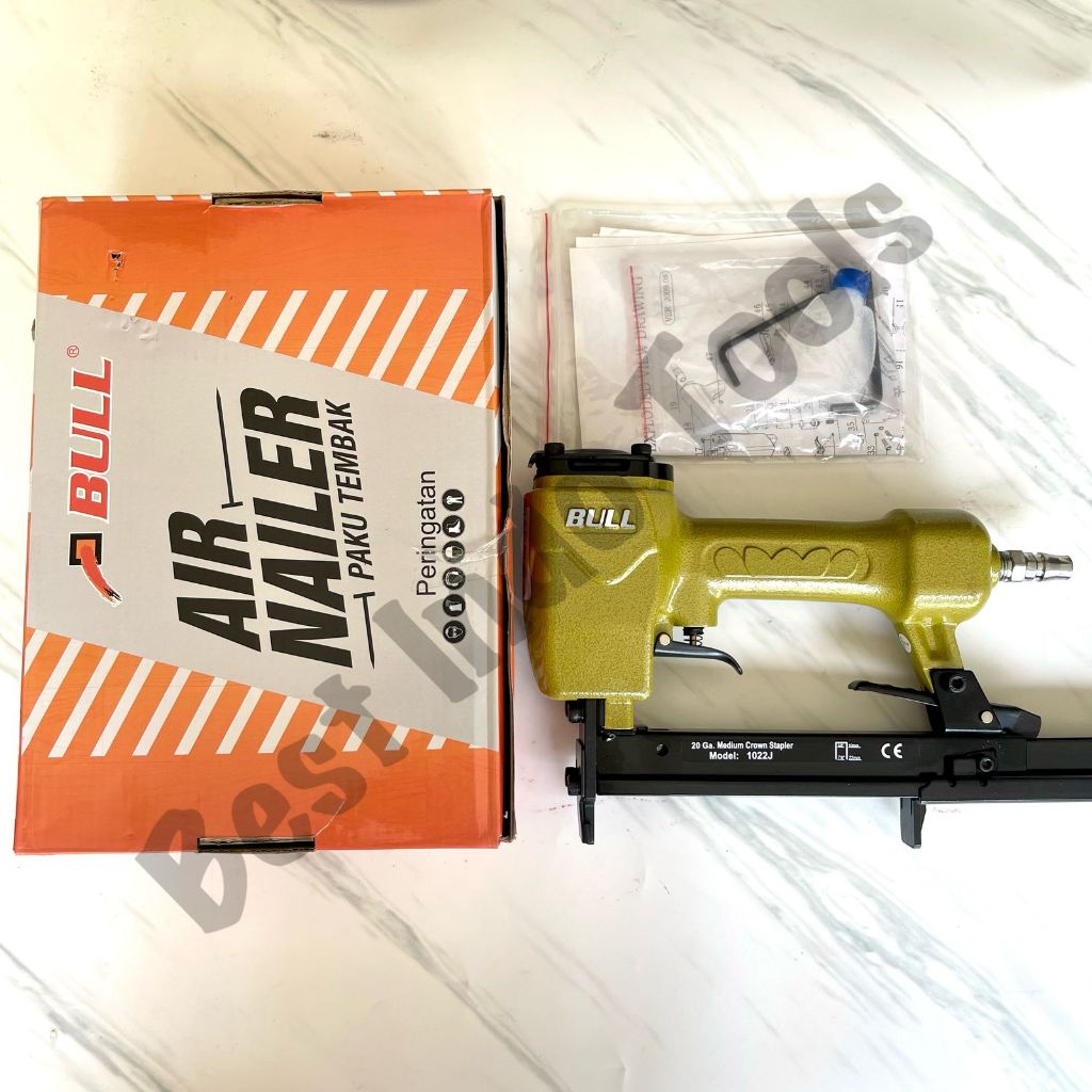 

AIR NAILER BULL 1022 J / F30 MESIN ALAT PAKU TEMBAK ANGIN PNEUMATIC KOMPRESOR MODEL U LURUS STAPLES STAPLER STEPLES 1022J F-30