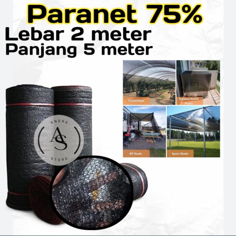 Paranet 75% Lebar 2 meter panjang 5 meter