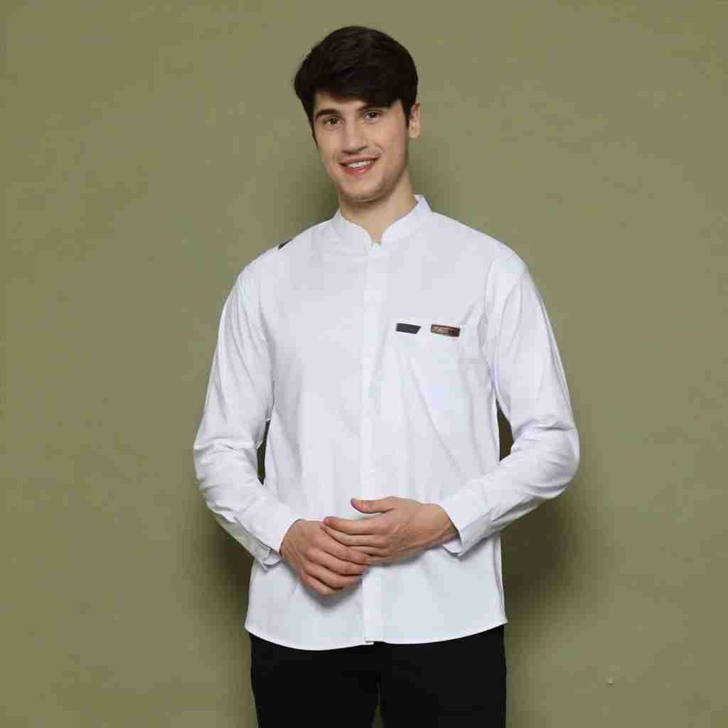 BAJU KEMKO KOKO PRIA DEWASA POLOS BAHAN KATUN TOYOBO UKURAN M-L-XL