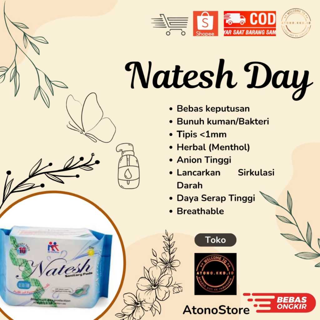 Natesh Day Natesh Pembalut Herbal pembalut wanita
