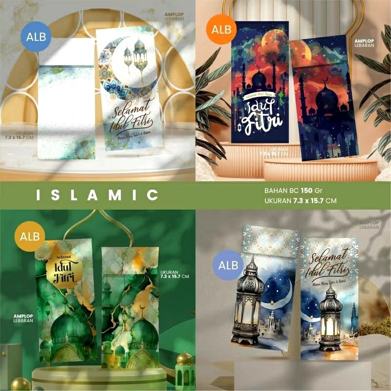 

AMPLOP LEBARAN MURAH ANGPAO LEBARAN KECIL BESAR 1 SET 4 PCS 150 GSM