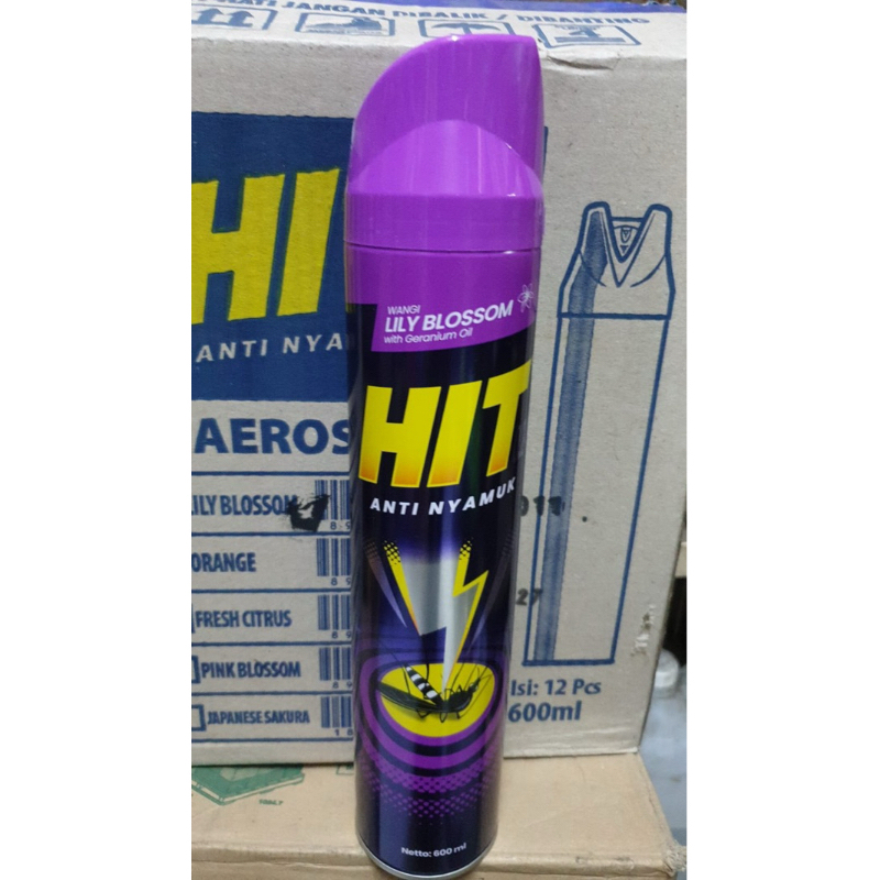 hit Semprot Nyamuk Serangga HIT Ungu Lilly Blossom Hit Semprot Anti Nyamuk Serangga 600 ml