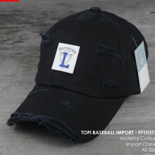 Topi Baseball Pria Wanita Model Robek-Robek Double Warna distro bisa COD