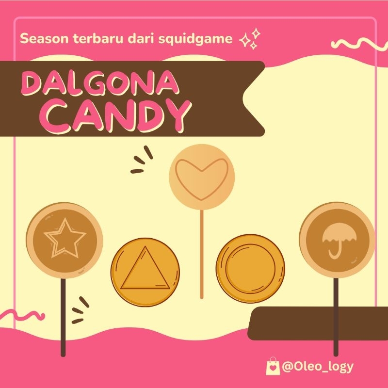 

dalgona candy squid game / permen dalgona / gulali squid game