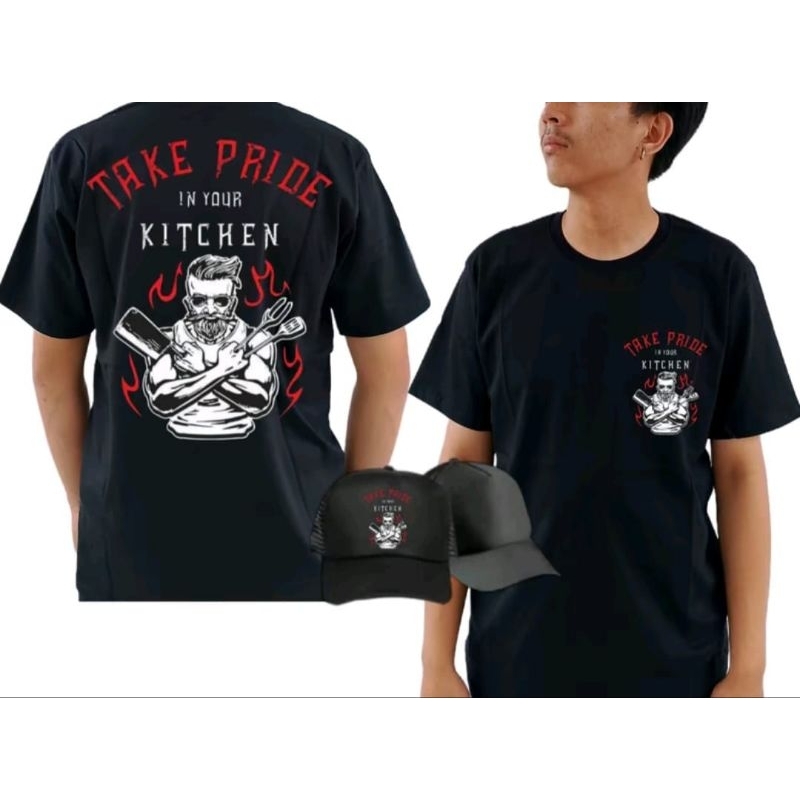 KAOS TAKE PRIDE KITCHEN BONUS TOPI