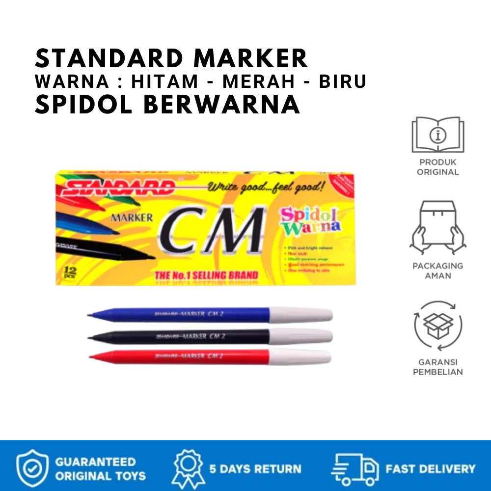 

STANDARD Spidol CM-2 Spidol Kecil Berwarna ( 1pcs )
