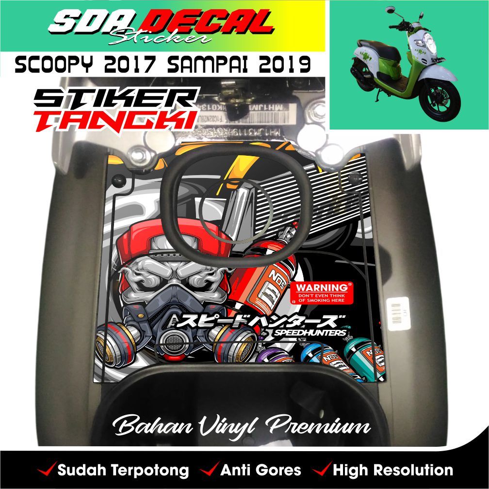 (COD)STIKER TANGKI BENSIN SCOOPY 2017 2018 2019 STICKER TANGKI SCOOPY 2017 2018 2019 ANTI LUNTUR