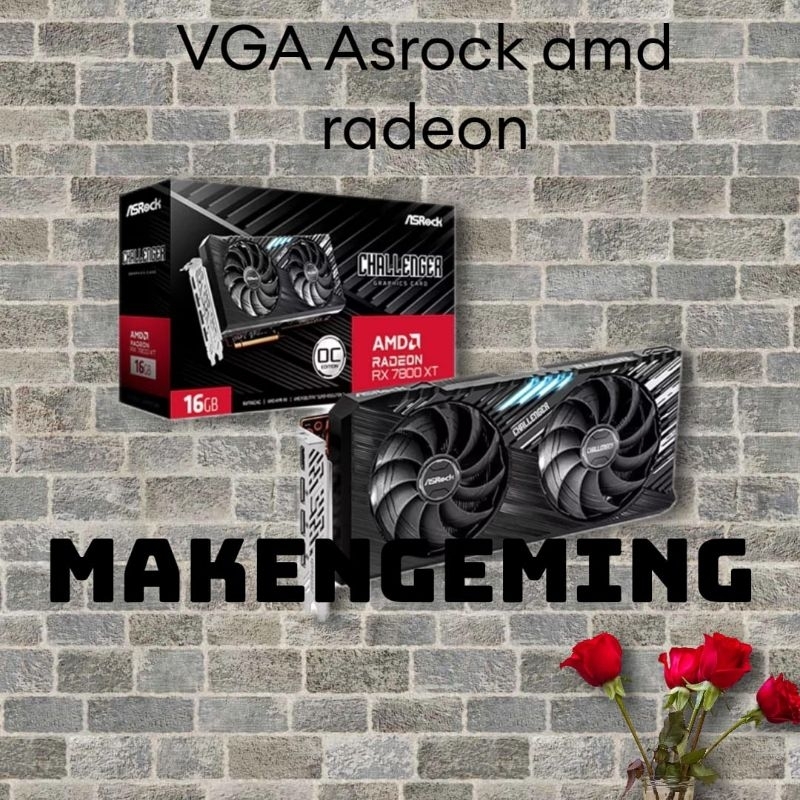 vga asrock AMD redeon rx 6600 challenger