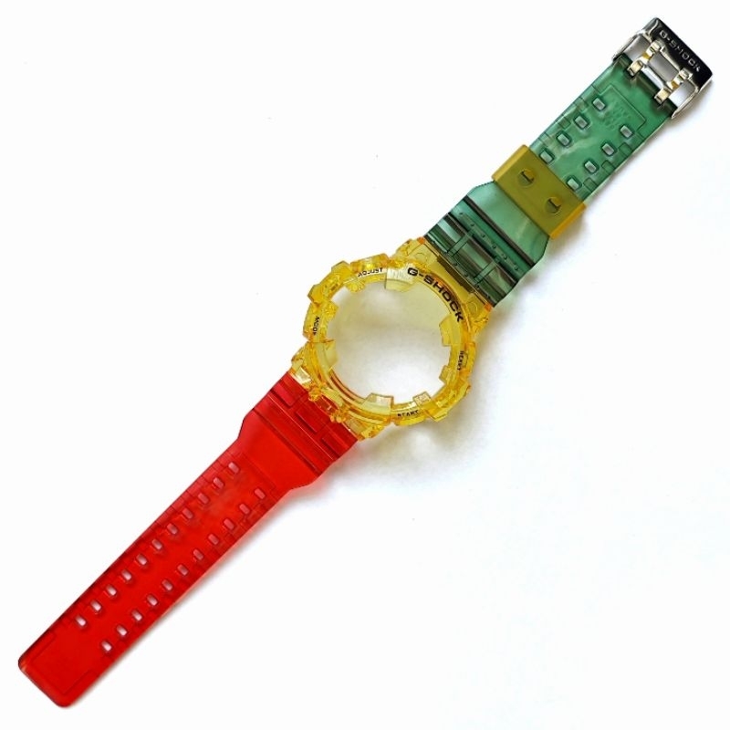 BNB STRAP BEZEL CASIO GSHOCK G SHOCK GA 700 GA700 JELLY CLEAR RASTA