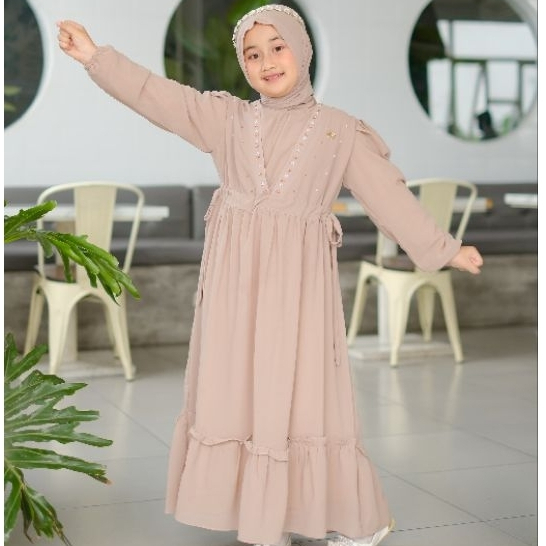 Gamis Set Anak Perempuan //  Hanna Dress Set // Gamis Anak Perempuan 5-12 Tahun