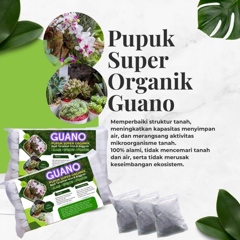 Pupuk Bantal Organik Guano Asli Kohe Kelelawar Isi 20+2 suchet
