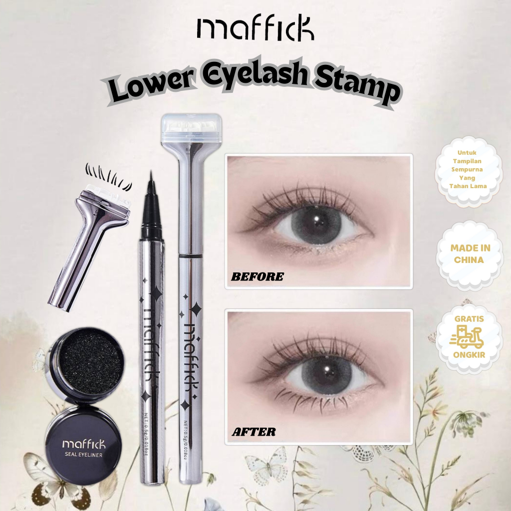 Stamp Bulu Mata Bawah /Lower Eyelashes + Eyeliner Liquid