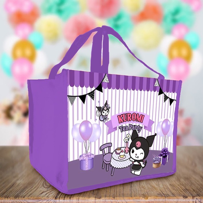 

Tas Souvenir Ultah Gambar KUROMI 01 Goodie Bag Cute Anak