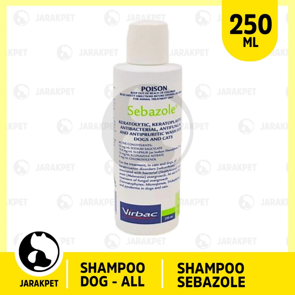Galaksi_Bumiayu Shampoo Sebazole Poison 250Ml - Vibrac Sebazole Sampo - Shampo Anjing - Shampo