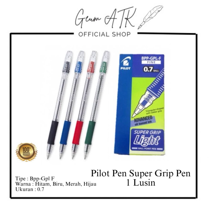 

PILOT PEN SUPER GRIP LIGHT 0.7 BALL POINT 1 PAX / 12 PCS