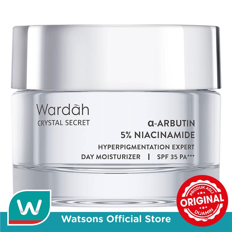 Wardah Crystal Secret a-Arbutin 5% Niacinamide Hyperpigmentation Expert SPF 35 PA+++ Day Moisturizer
