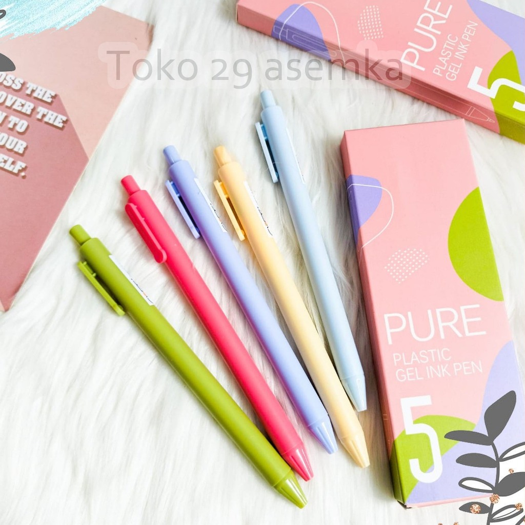 

SET PULPEN CETEK MAKARON 1 BOX ISI 5 PULPEN WARNA WARNI ALAT TULIS BOLPOIN UNIK IMUT MURAH PEN GEL