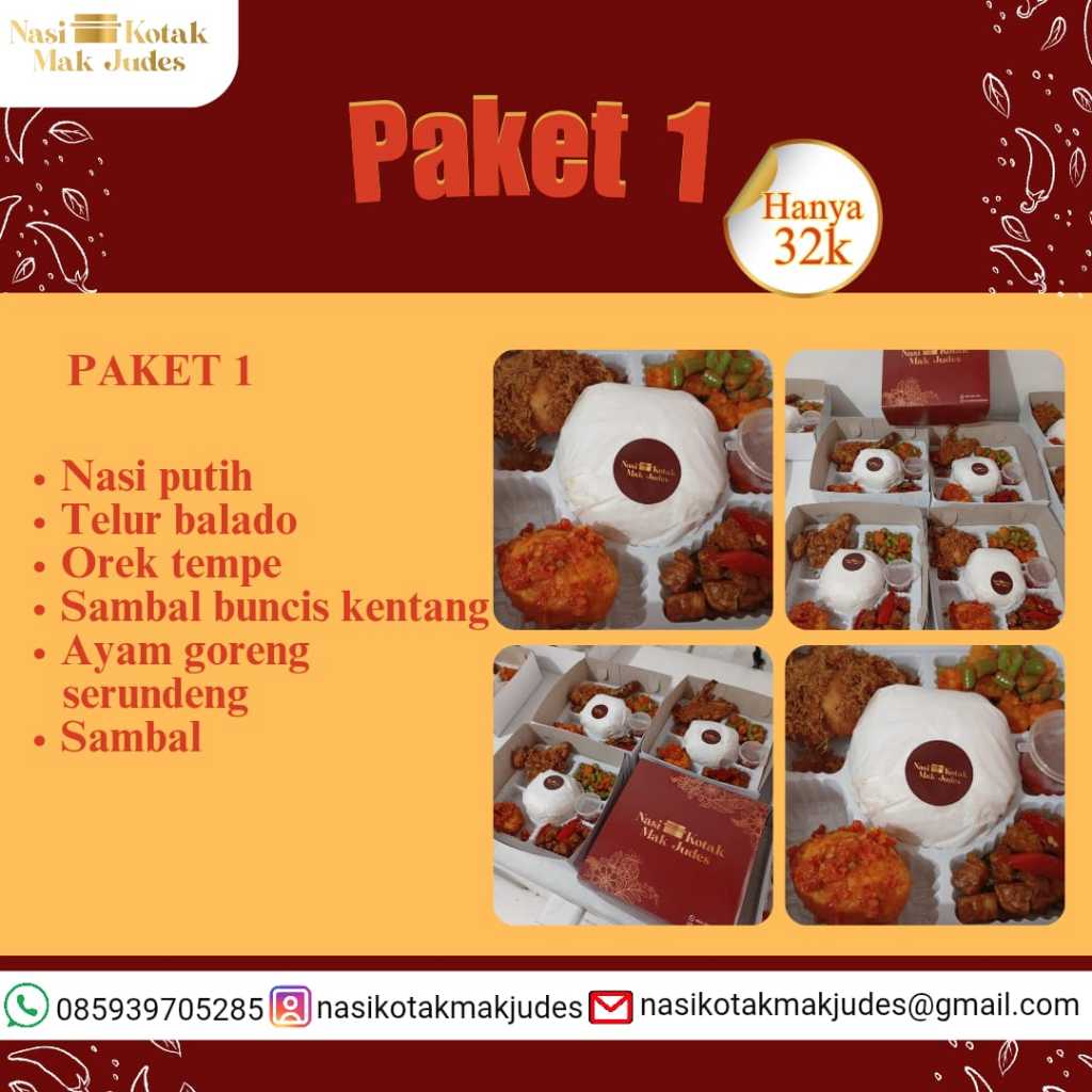 

Nasi Kotak Mak Judes - Paket 1 - Per Box